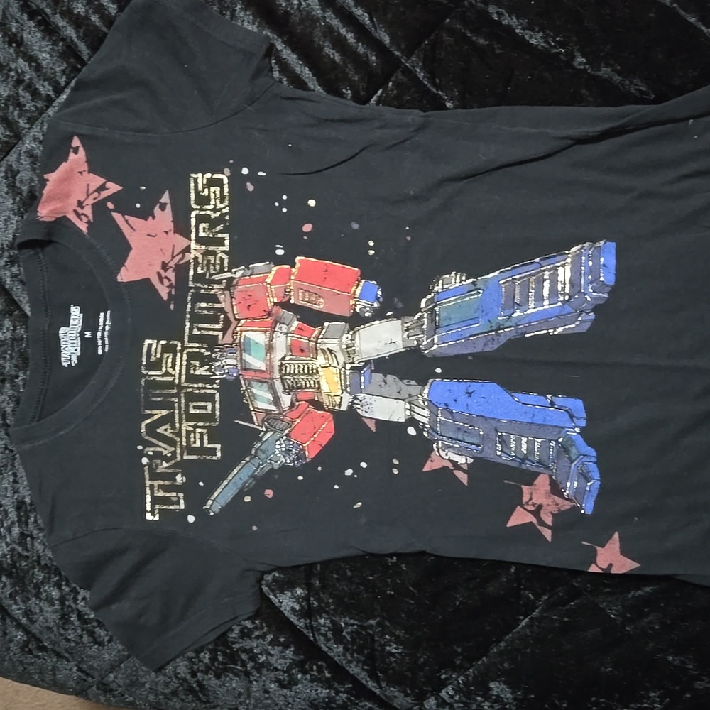 Transformers Optimus Prime Womens Med Black Shirt
